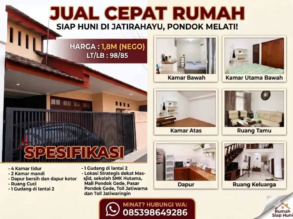 Dijual Cepat Rumah Siap Huni