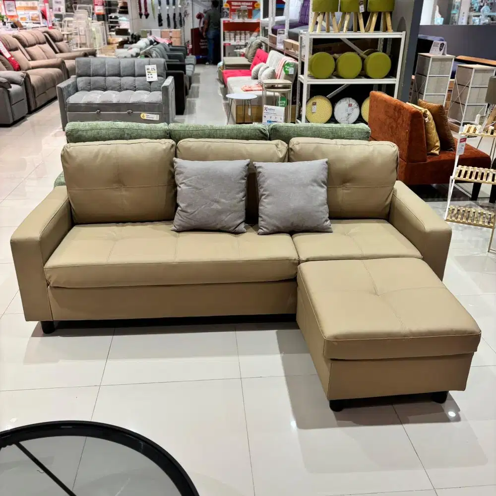 Jual baru sofa sudut modular bahan kulit sintetisz