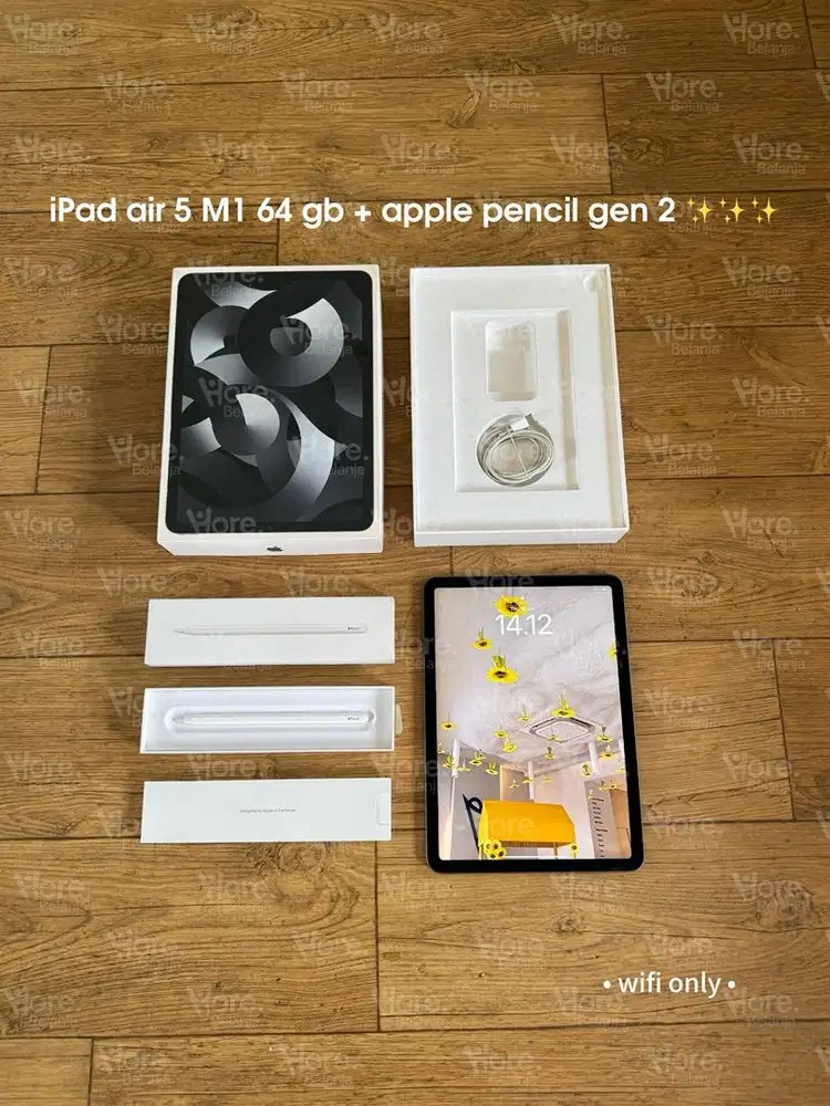 iPad air 5 M1 64 gb wifi only dan apple pencil gen 2