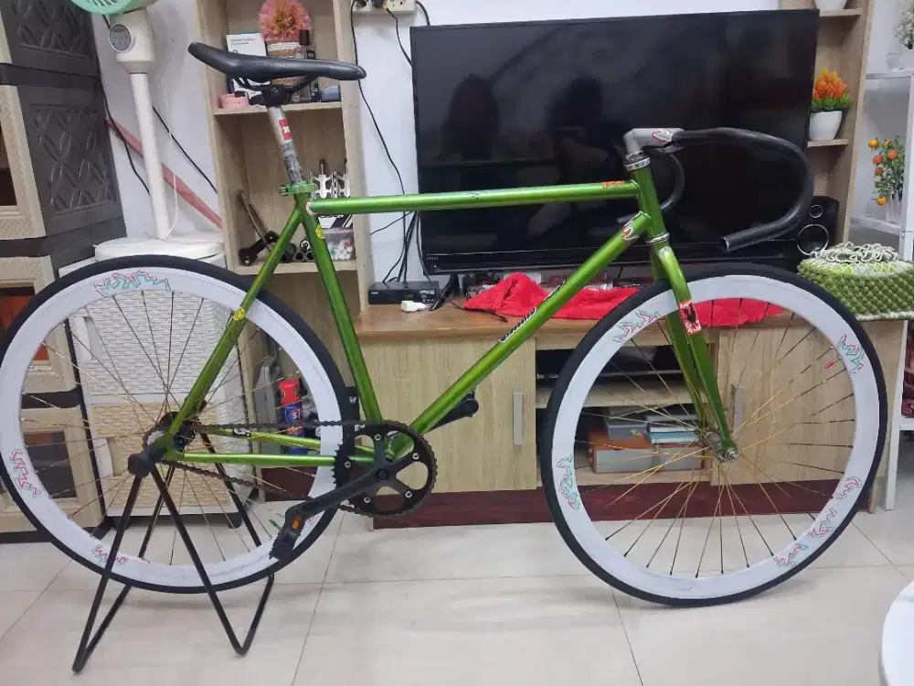 Sepeda fixie doltrap jenis nya lokal l non os frem besi,crankset 48t