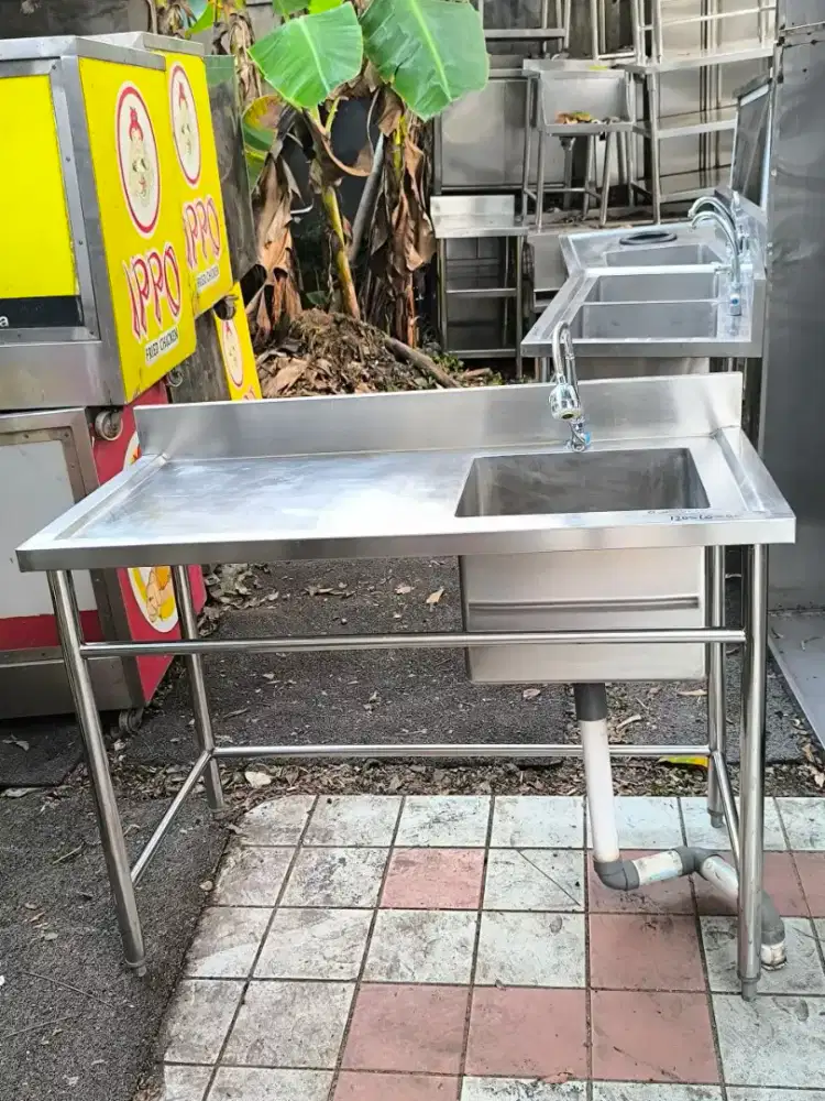 Single sink sayap kiri 
Uk 120×60×85 
Uk lubang sink 40×40×30