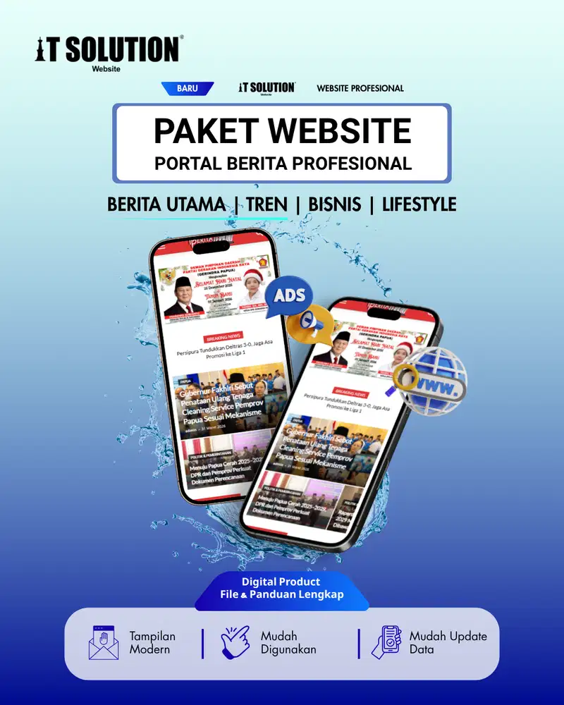 Paket Website Portal Berita Profesional dan Modern