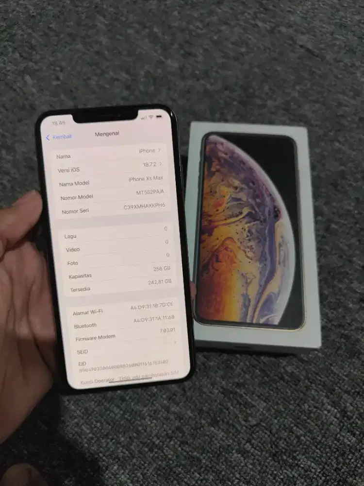 iPhone xs max 256 iBox fullset mulus