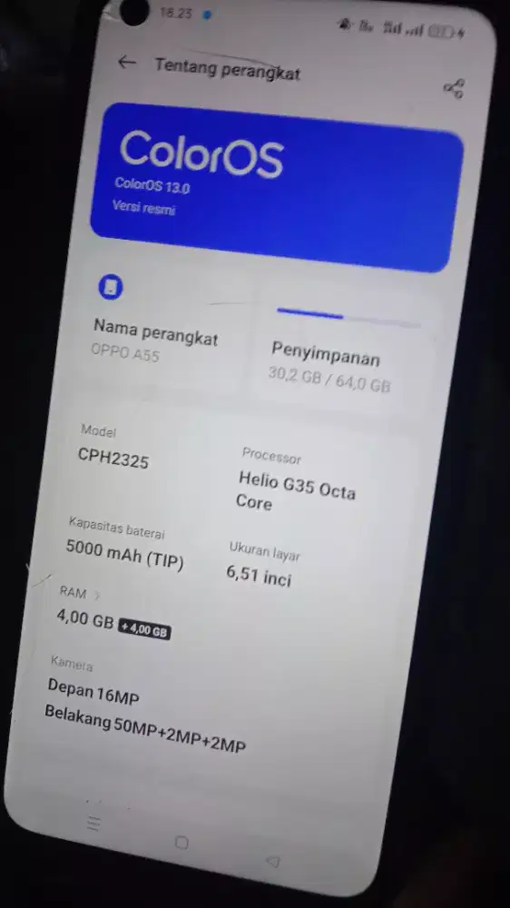 Hp sekend Oppo a55