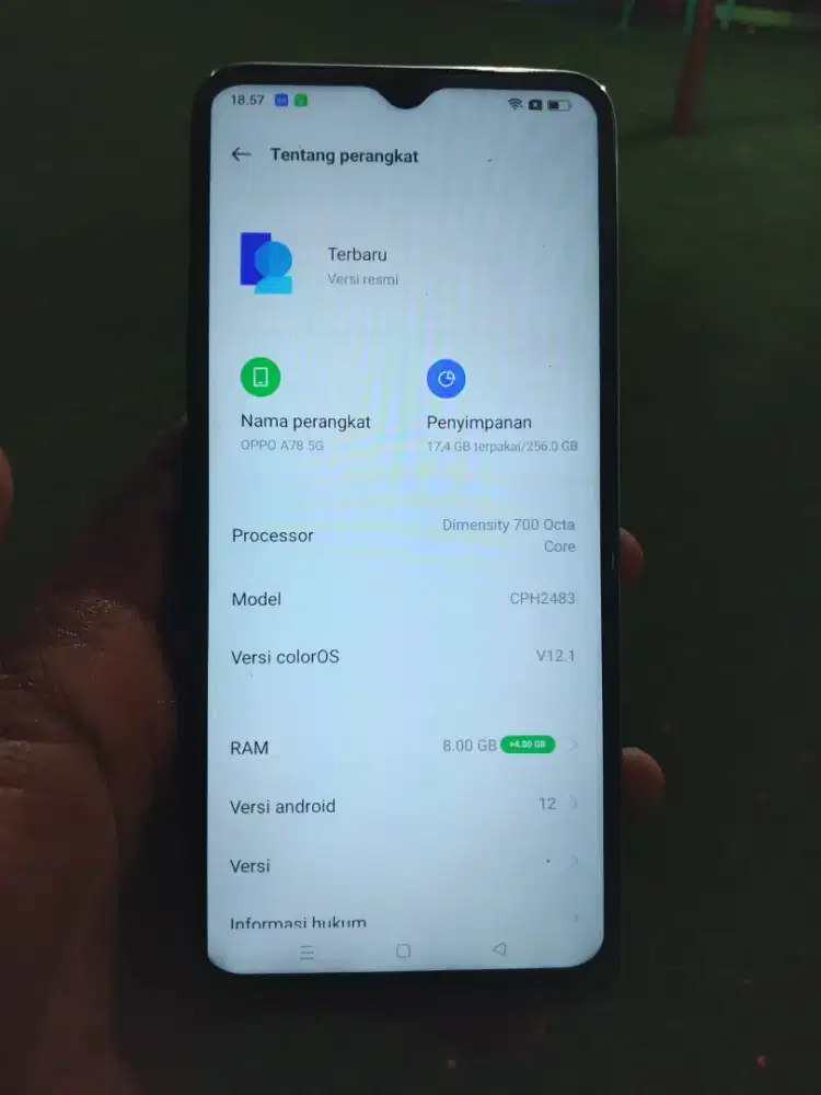 OPPO A78 5G 8/256GB BATANGAN TYPE C