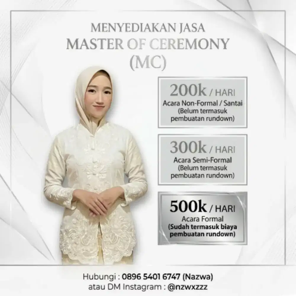 Jasa MC (Harian)