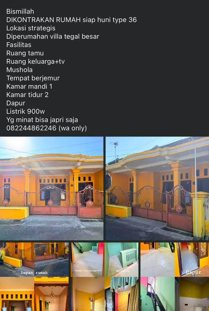 Rumah Vila Tegal Besar