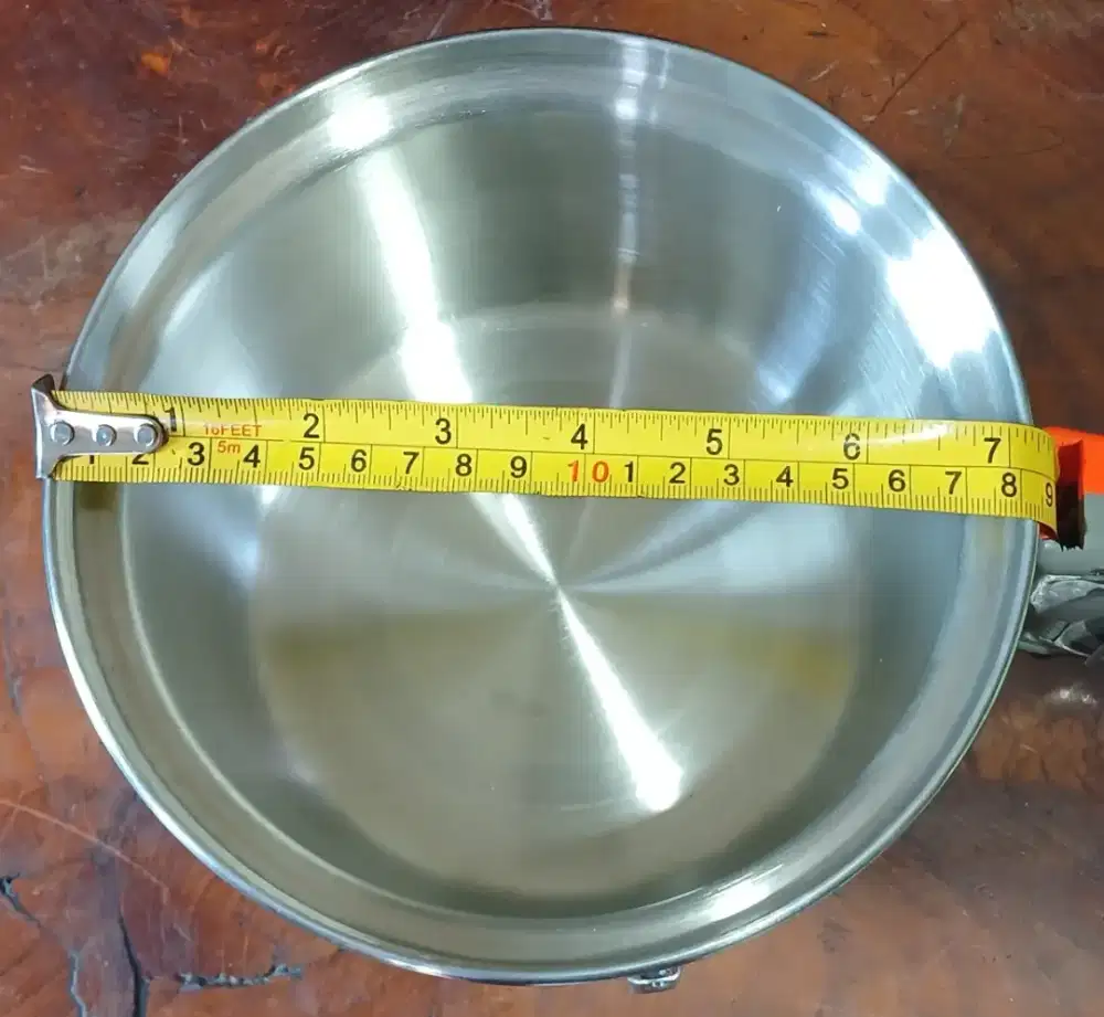 Maspion Panci susu/air 18CM stainless steel tebal penutup kc tempered