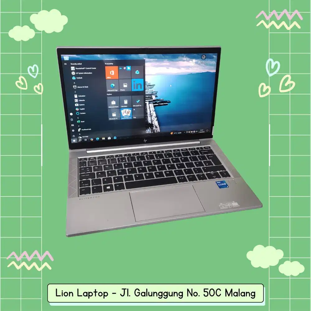 Alumunium Body Core i5 Gen 11 8/256 Slim HP Elitebook 830 G8 [18|06]