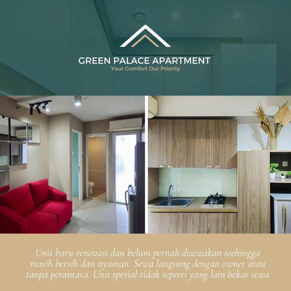 Sewa Apartemen Green Palace Kalibata City Bersih Baru Langsung Pemilik
