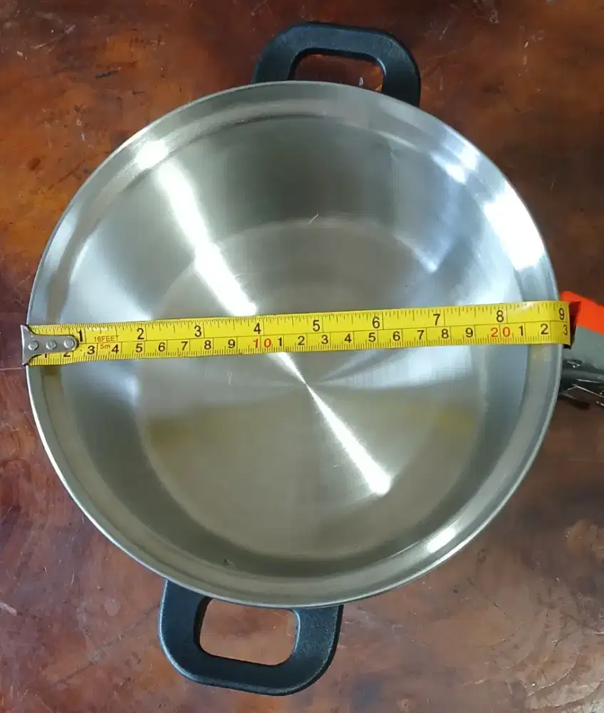 Maspion panci 22CM tebal stainless steel tutup kaca tempered 2 gagang