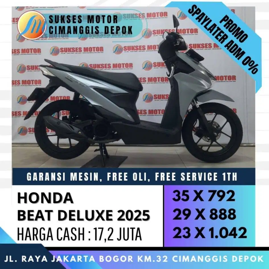 BEAT CBS ISS DELUXE 2025 SILVER MULUS BERGARANSI [FREE SERVICE 1TH]