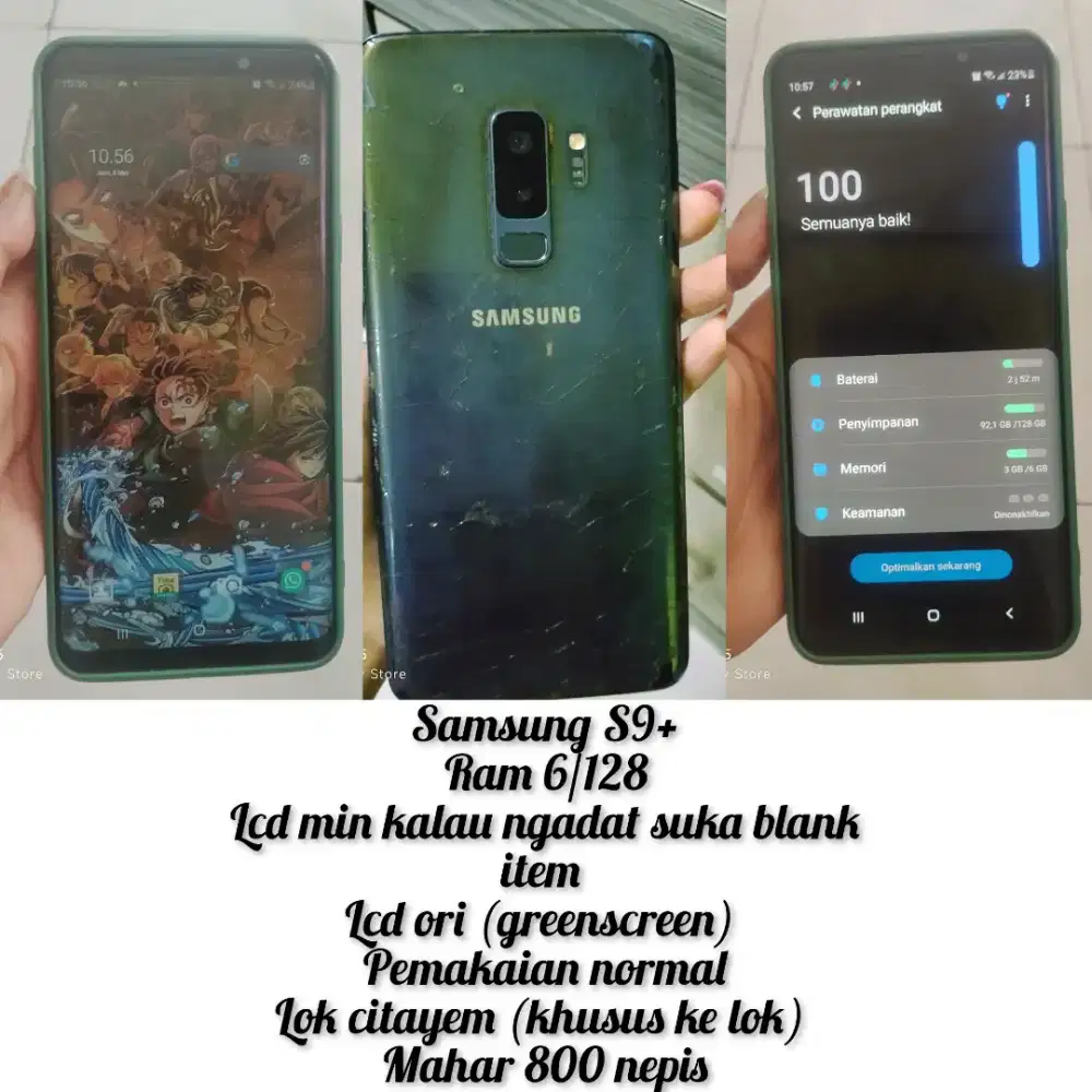 Dijual samsung S9+ minus