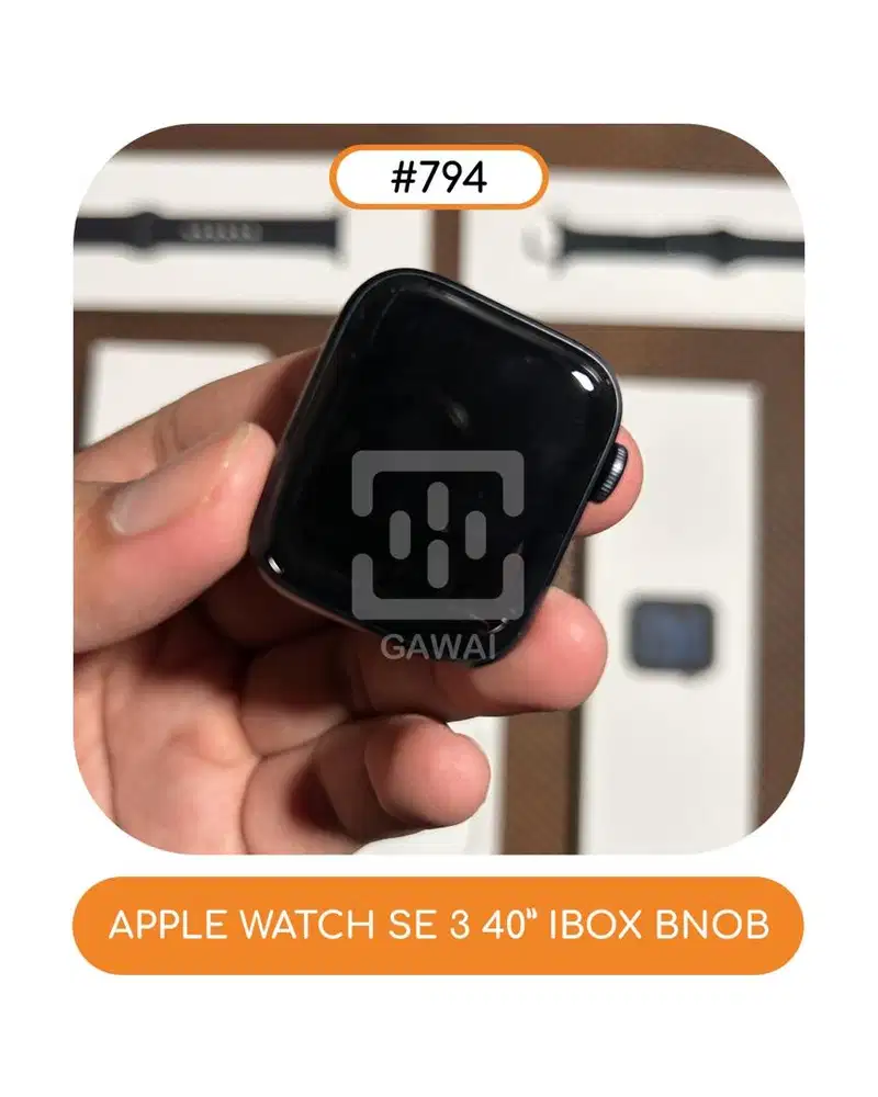 #794 Apple Watch Se Gen 3 Midnight 40 Ibox Bnob BH 100%