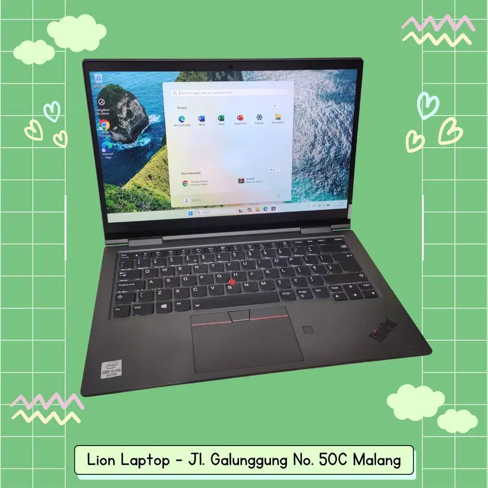 RAM 16GB Core i5 Gen 10 Slim Lenovo Thinkpad X1 Yoga 5th gen [18|06]