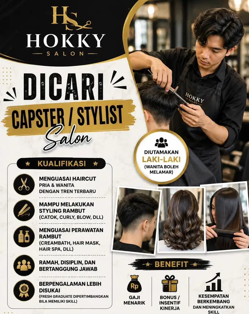 Dicari Hair Stylist & Capster Salon