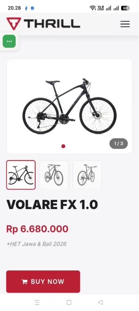 hybrid bike THRILL VOLARE FX 1.0 size L