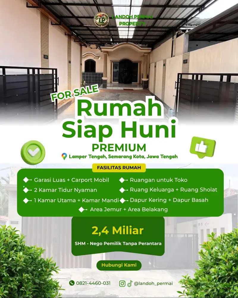 HUNIAN RUMAH PREMIUM DI PUSAT KOTA SEMARANG – AREA LAMPER TENGAH