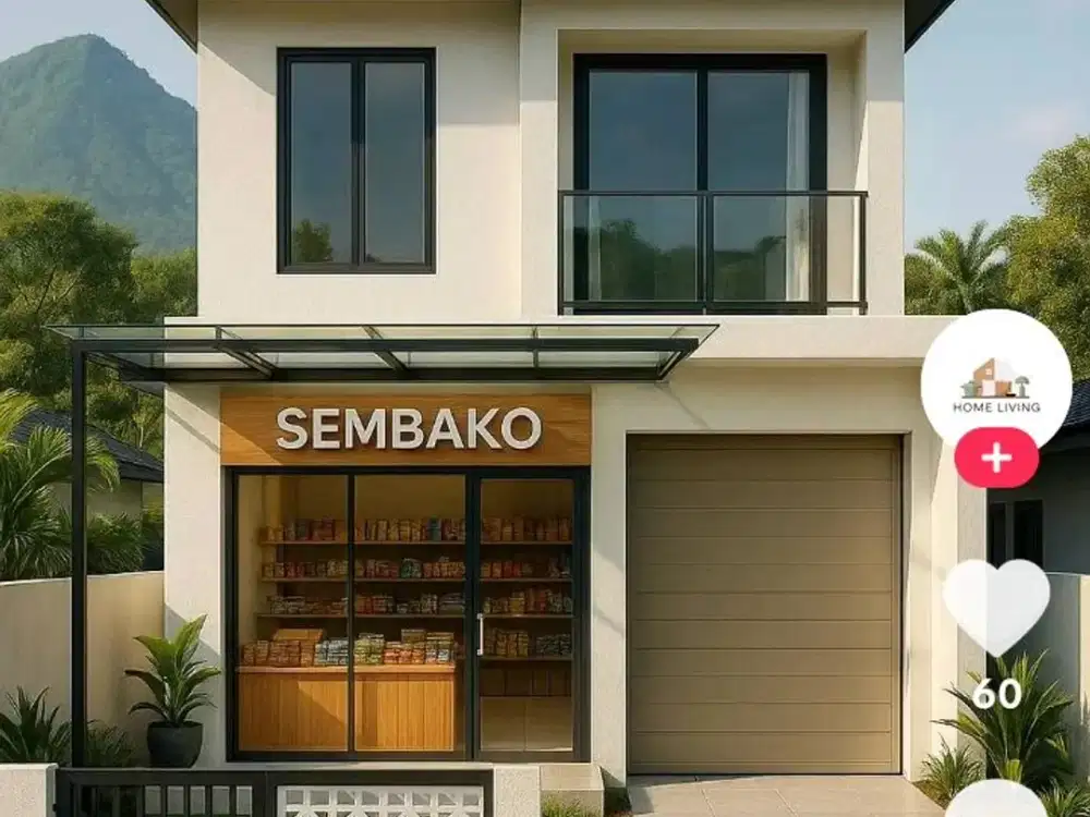 Rumah Plus Toko Murmer  Dekat Borma