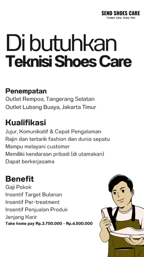 Teknisi Cuci Sepatu