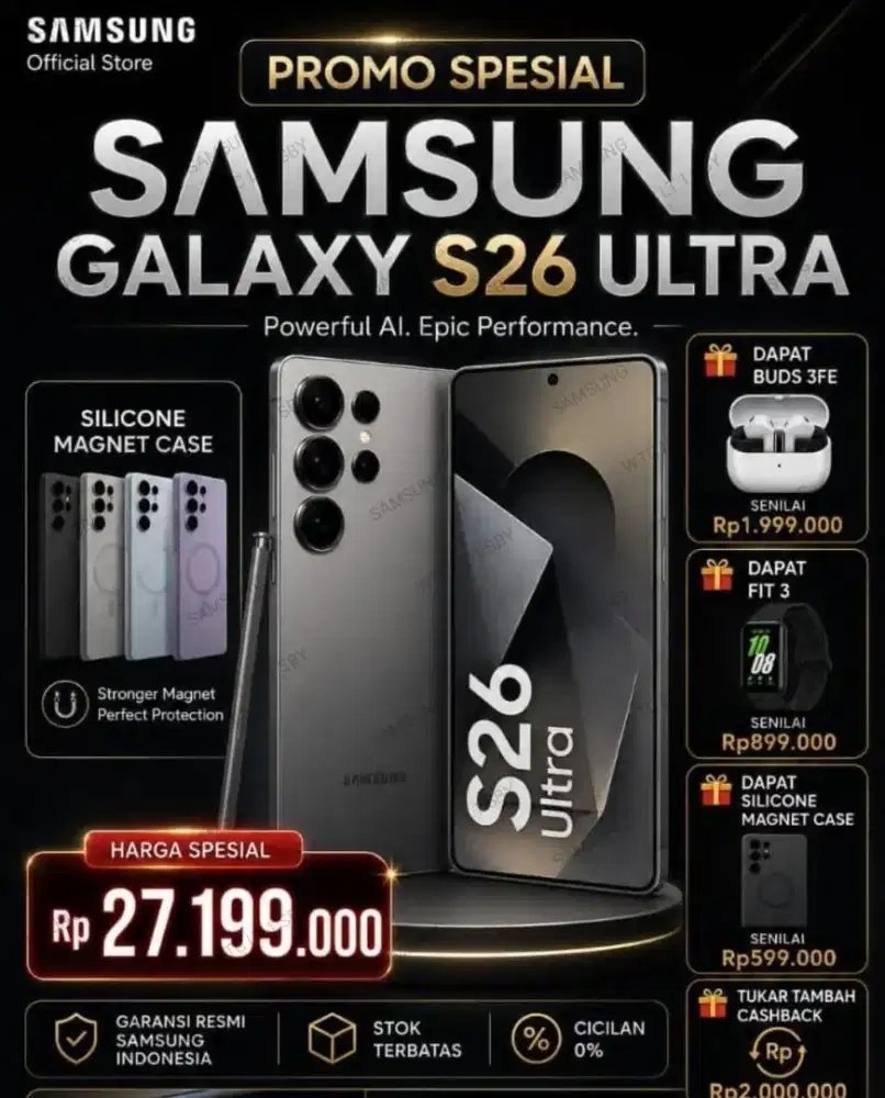 Cicilan mudah syarat ktp saja Samsung galaxy S26 ultra