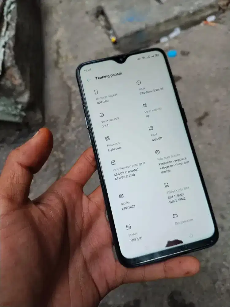 Oppo F9 4/64 minus sesuai foto
