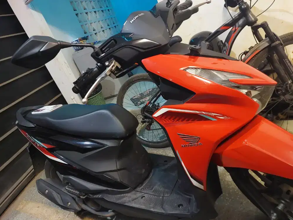 Honda Beat New Led CBS Alarm 2025. Pajak Panjang. Merah type Terbaru