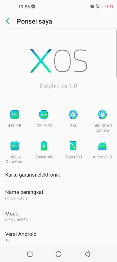 Jual Infinix hot 9