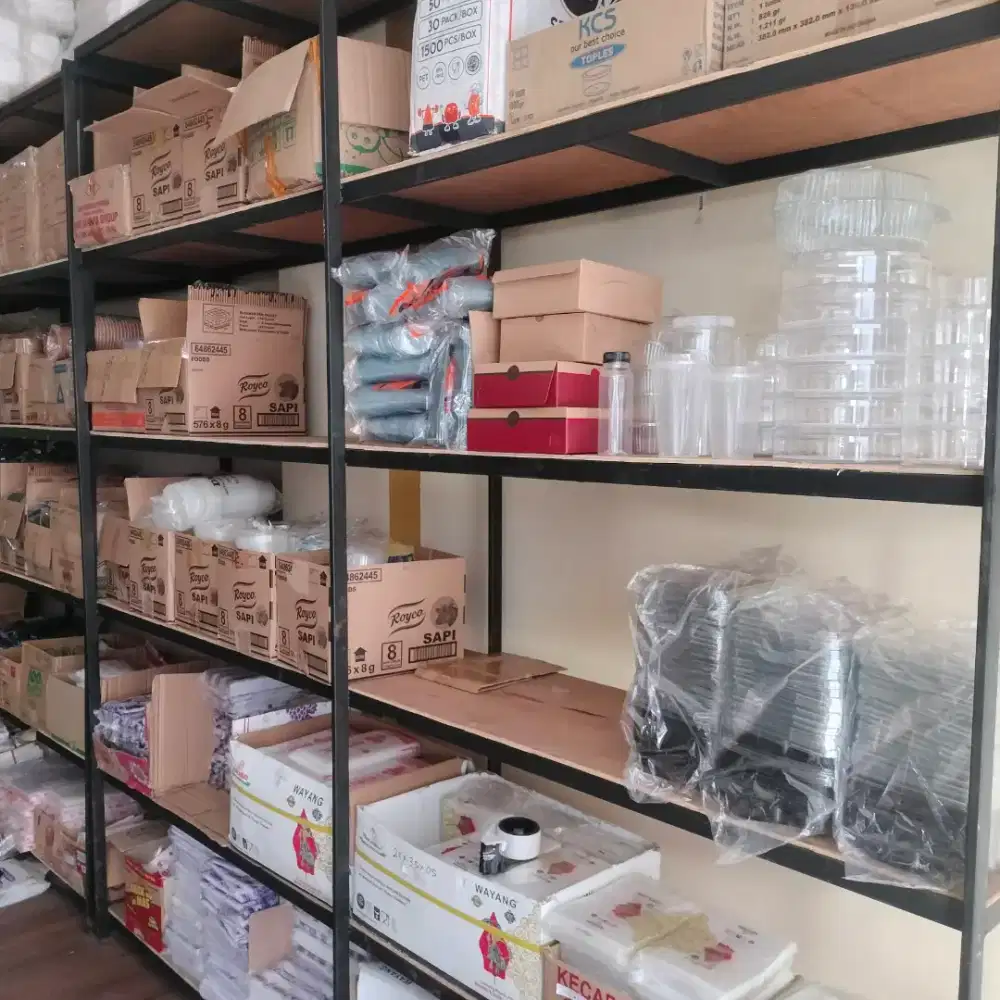 Rak Besi Gudang 2,5x2,5m Hollow 4x4 Cocok Toko Sembako