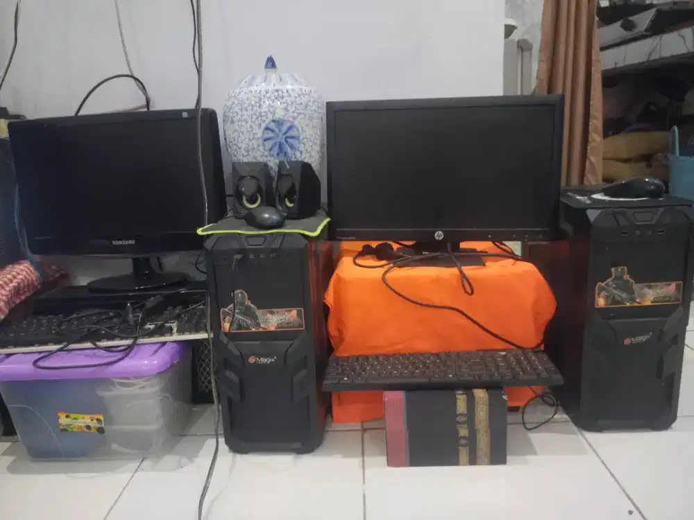 Sepaket komputer cpu& monitor core i5 generasi 4