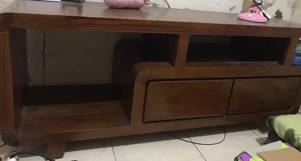 Meja tv laci jati