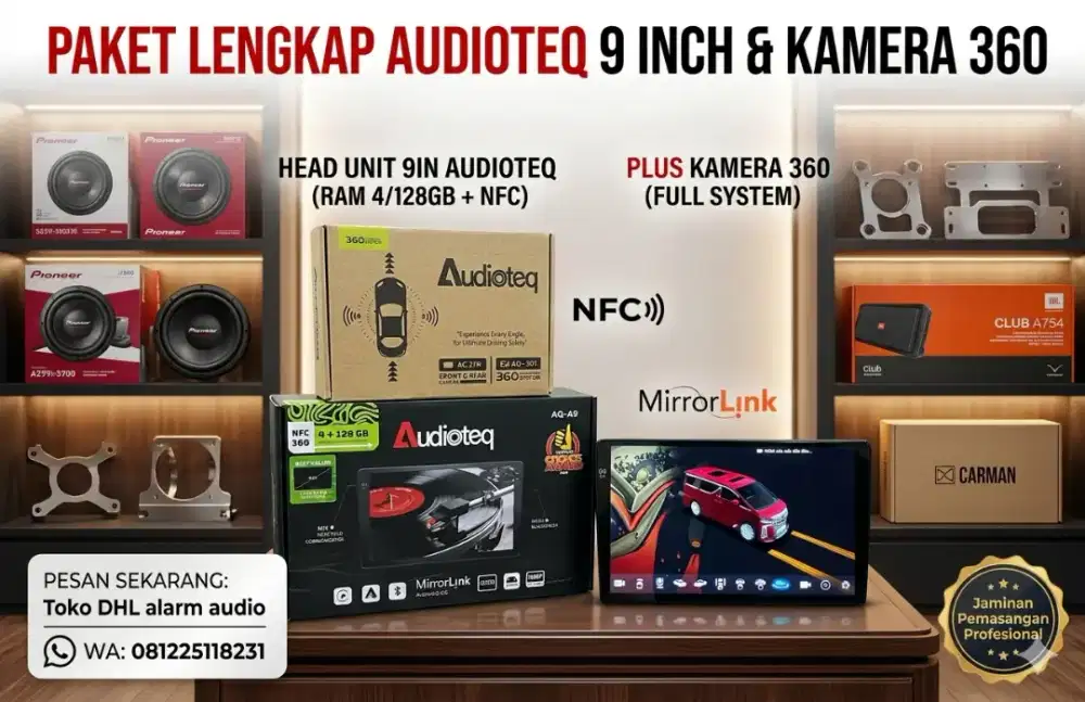 android 9in ram 4 128 nfc plus kamera 360