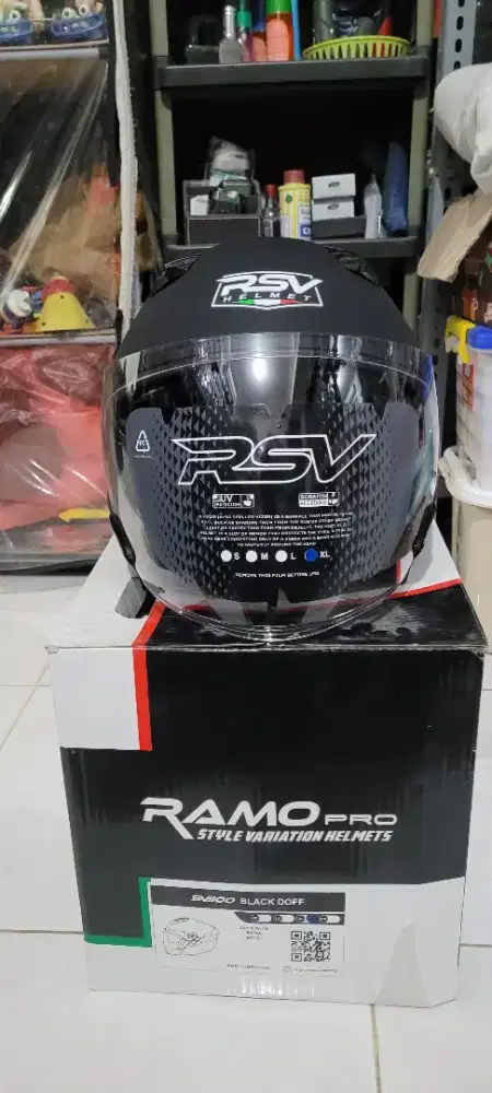 HELM RSV SV300 BLACK DOFF PLUS SPOILER
