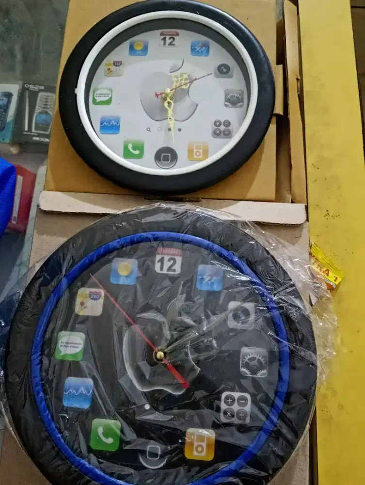 Murah jam dinding hiasan rumah model apple sangat bagus