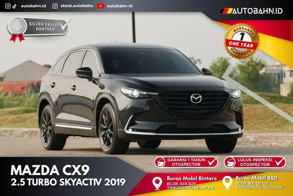 Adu Kondisi! Mazda CX9 Turbo Skyactiv 2019 Black 7seaters x3 x1 crv