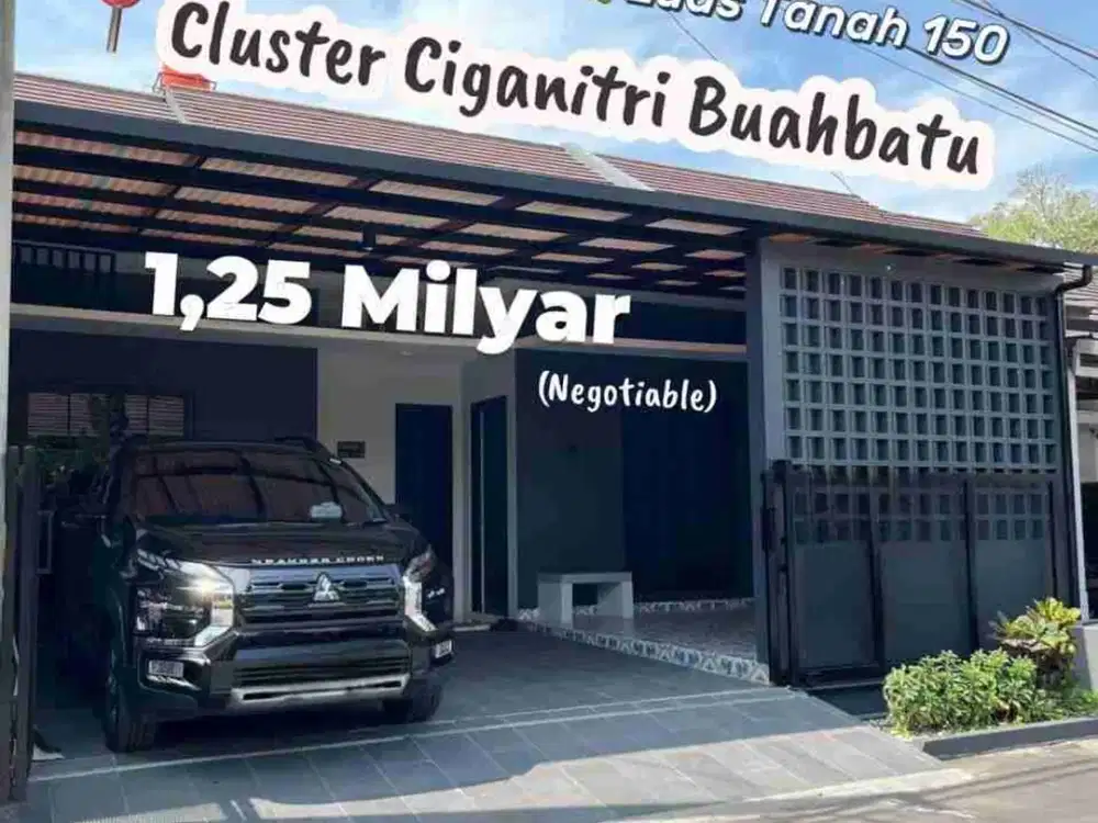 Rumah Aesthetic di Cluster Ciganitri Buahbatu Turun Harga jadi 1,25 Milyar