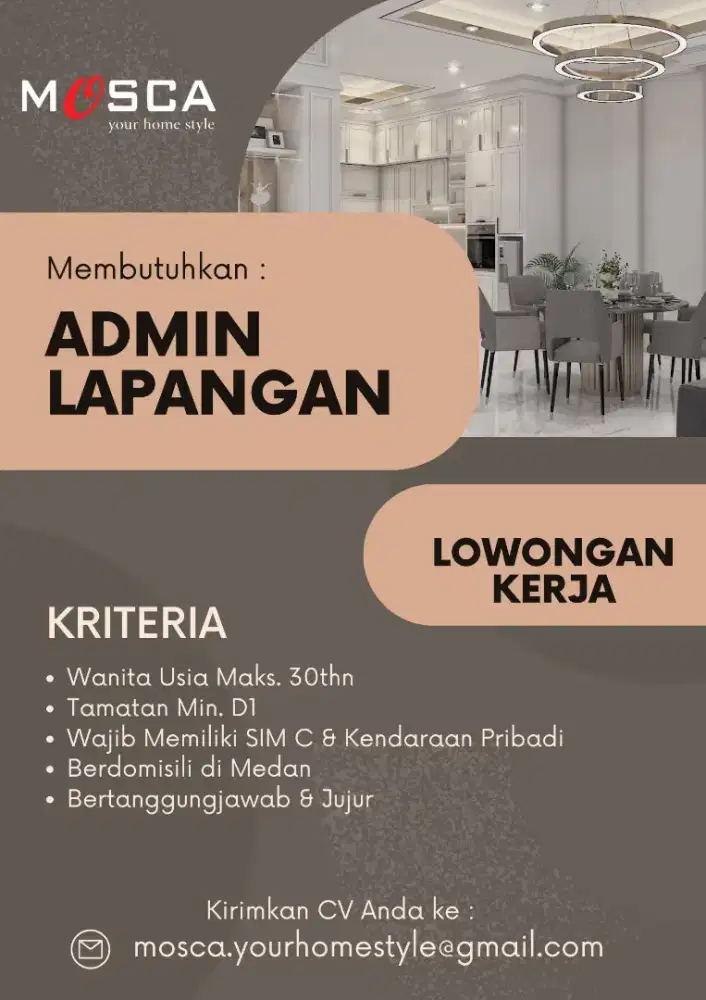 Lowongan Kerja Admin Lapangan