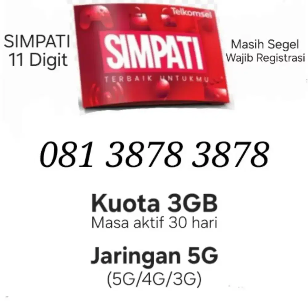 Nomor Cantik Simpati 11 Digit Telkomsel BUKAN hp Samsung Xiaomi IPhone