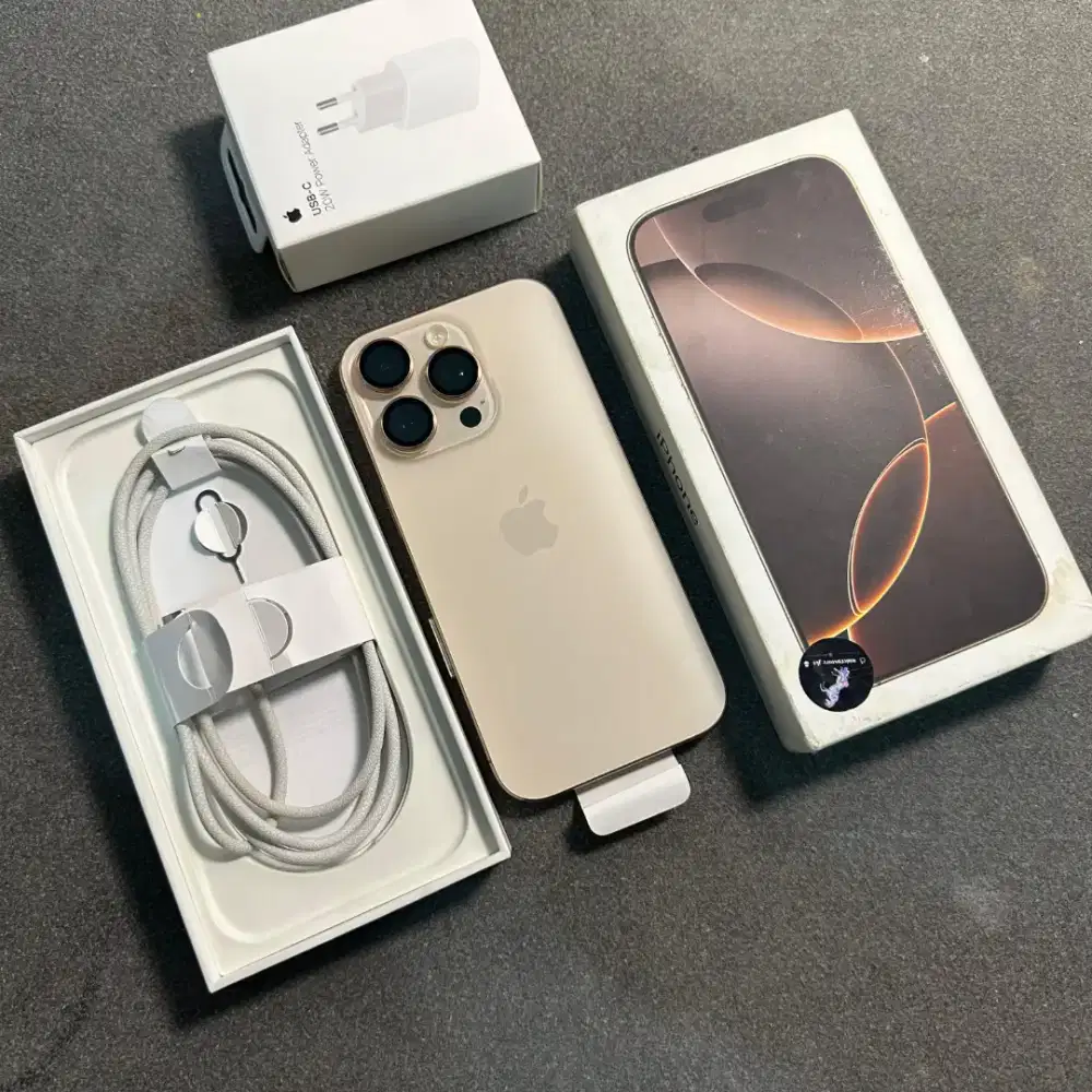 Iphone 16 pro 128 gb dessert titanium ibox plus adapter