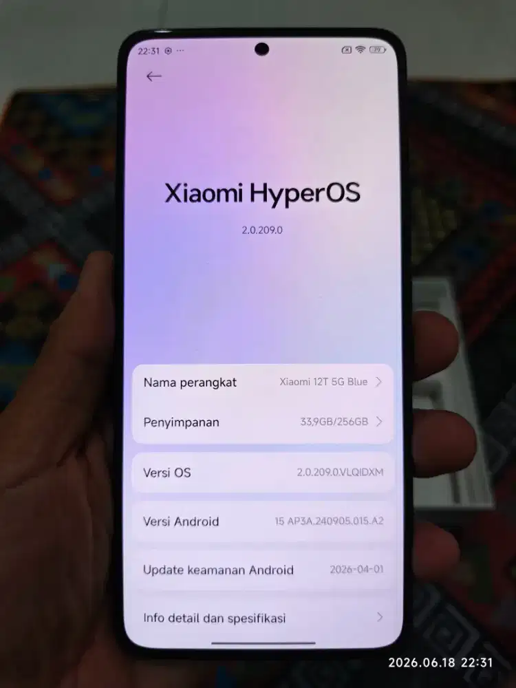 Xiaomi Mi12T 5G 8/256 Gb Mulus 98% Minus dkit Fullset ExResmi bs TT/BT
