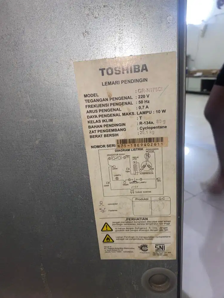 Kulkas Toshiba 1 Pintu