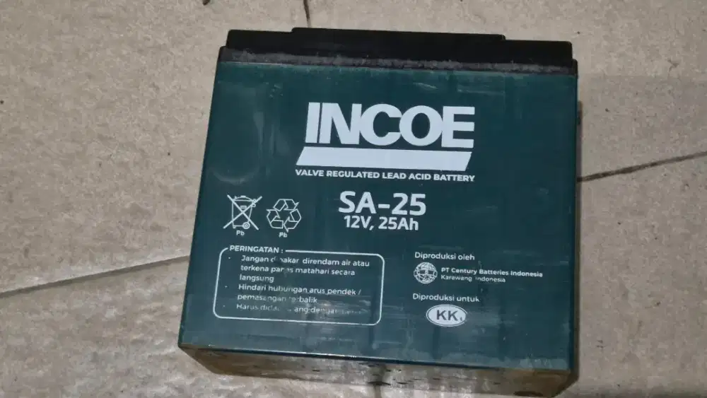 Baterai SLA Graphene 72V 25Ah (12V x 6 buah) molis selis listrik