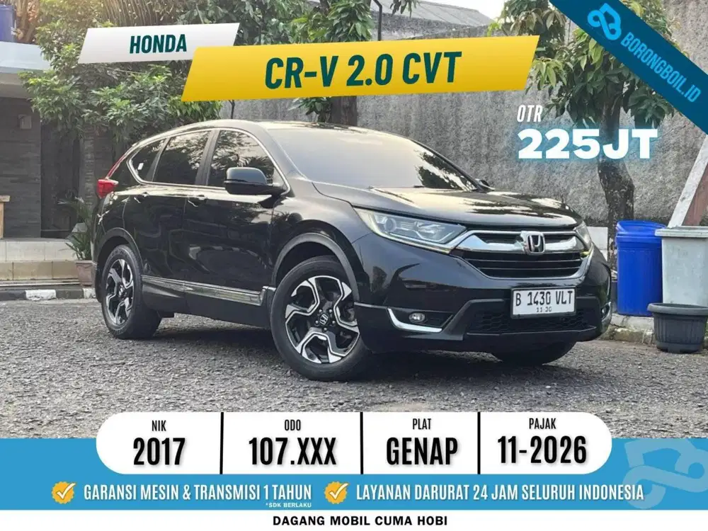 Honda CRV 2.0 cvt 2017 Hitam Metalik