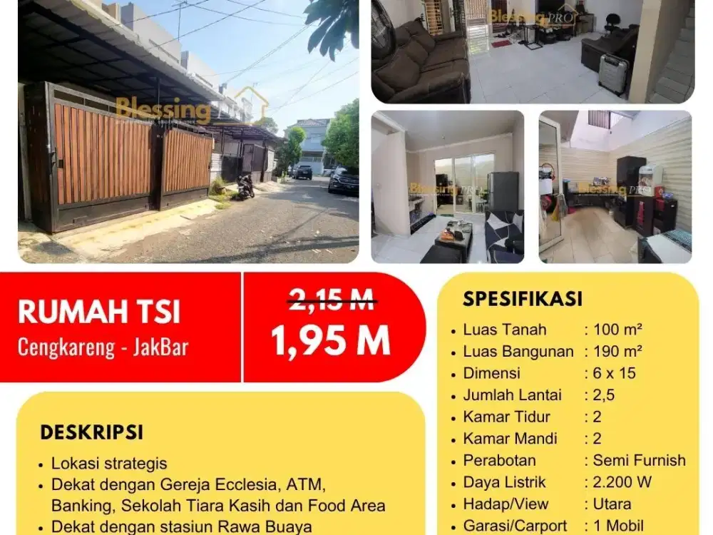 Disewakan Rumah Siap Huni Taman Semanan Indah