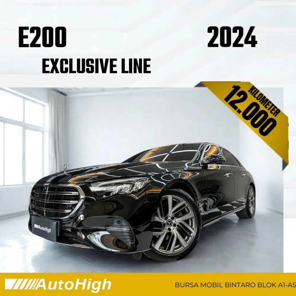 DP10% [Km12.000] E200 Exclusive 2024 Black Reg 2025 #AUTOHIGH