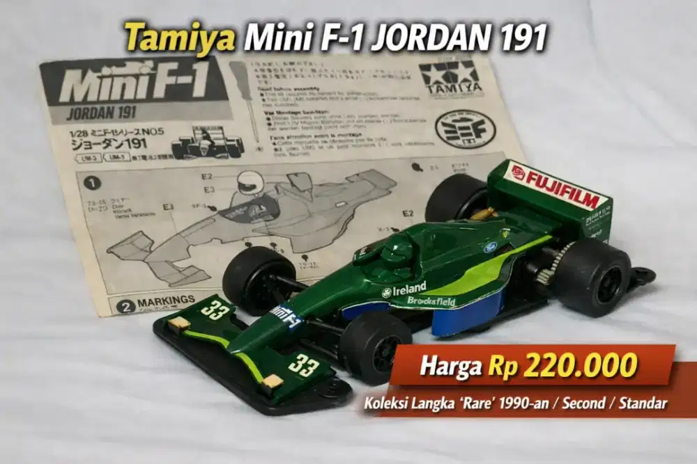 Tamiya Mini F1 Jordan 191 era 90an – Rare Jadul Kolektor (Original)