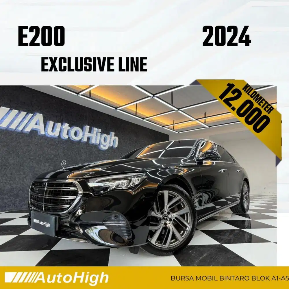 DP10% [Km12.000] E200 Exclusive 2024 Black Reg 2025 #AUTOHIGH