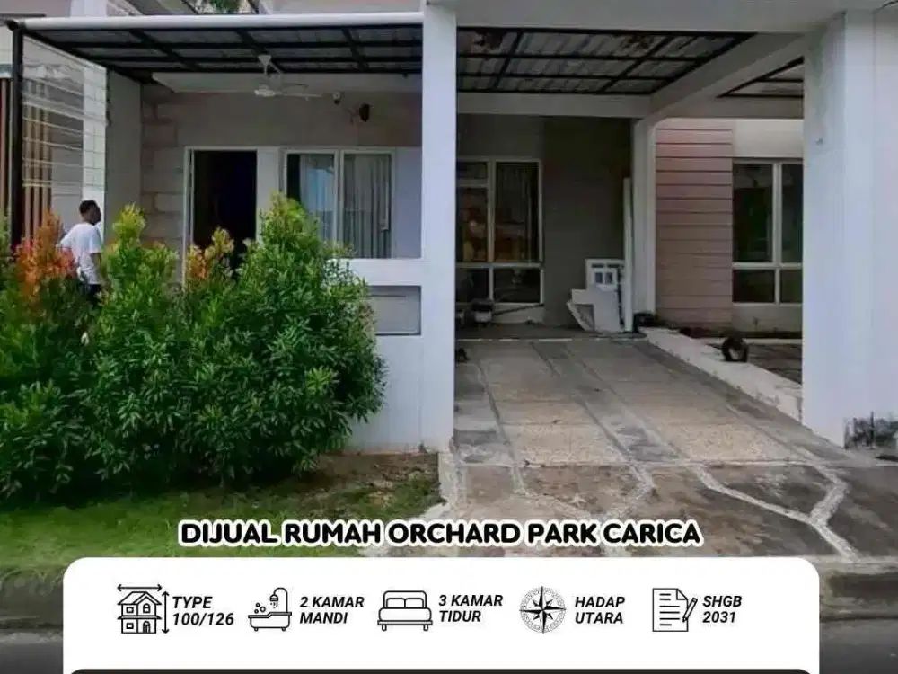 Dijual Rumah Orchard park cluster carica