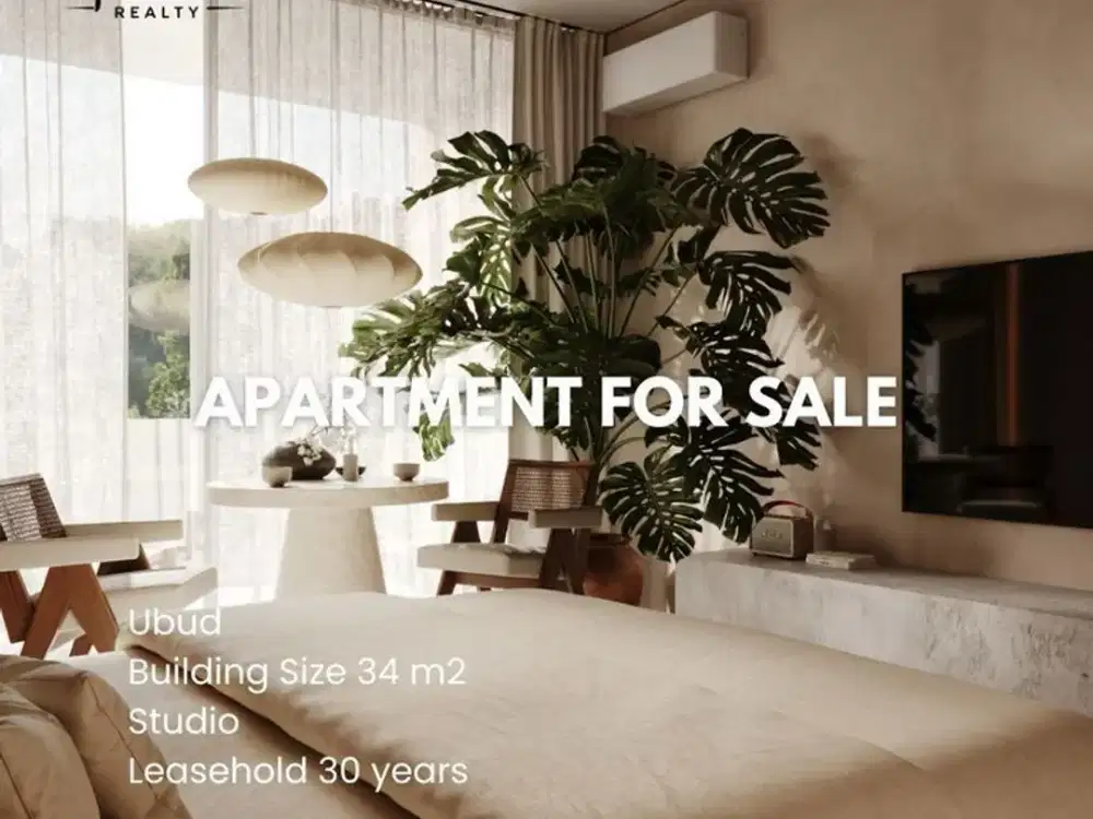 Studio Apartment For 30 Year Leasehold In Ubud, Gianyar Area