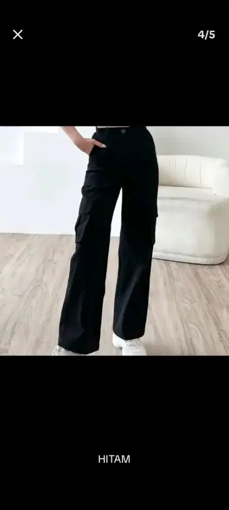 Celana Cargo Highwaist
